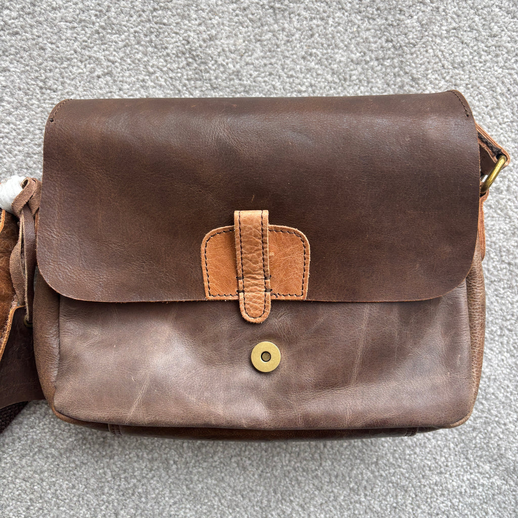 Rowallan Brown Leather Crossbody Handbag, Shoulder Bag