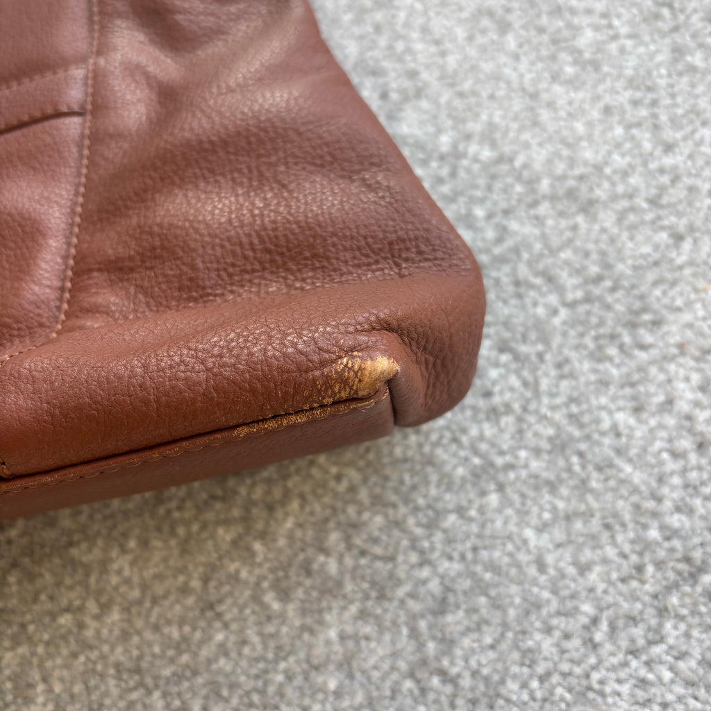 Brown Leather Shoulder Bag, Tote Bag