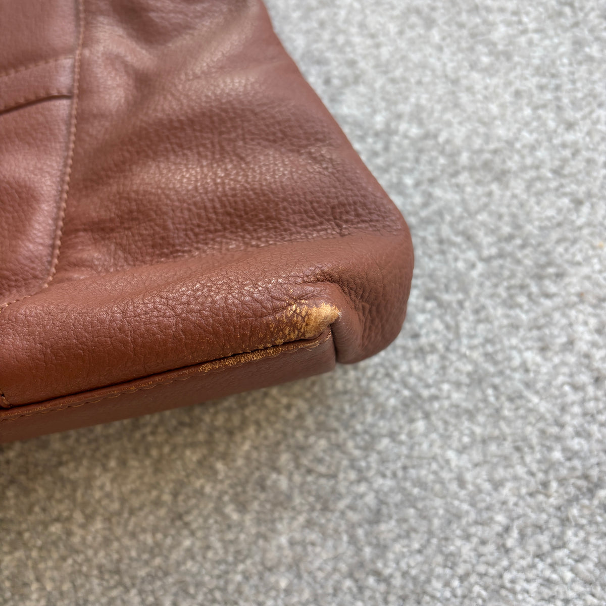 Brown Leather Shoulder Bag, Tote Bag