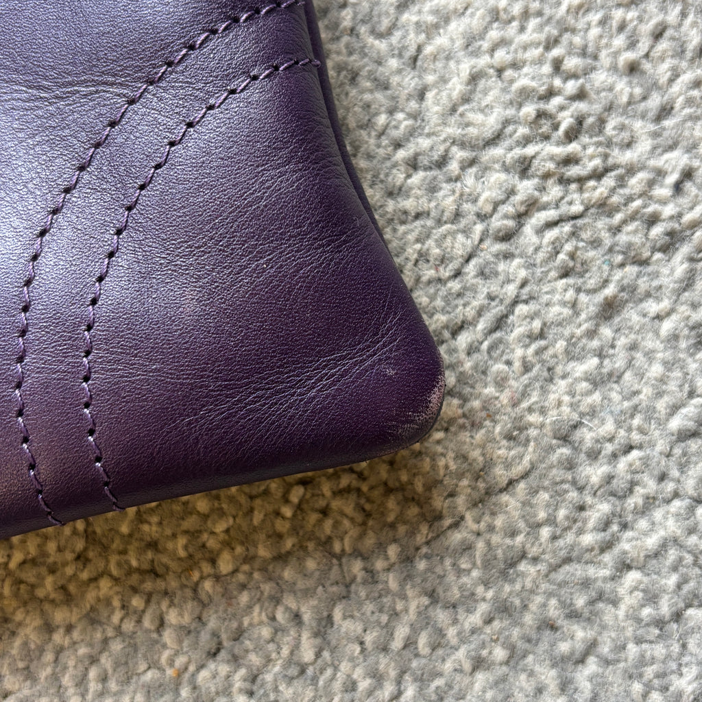 Holly Rose Purple Leather Cross Body Bag