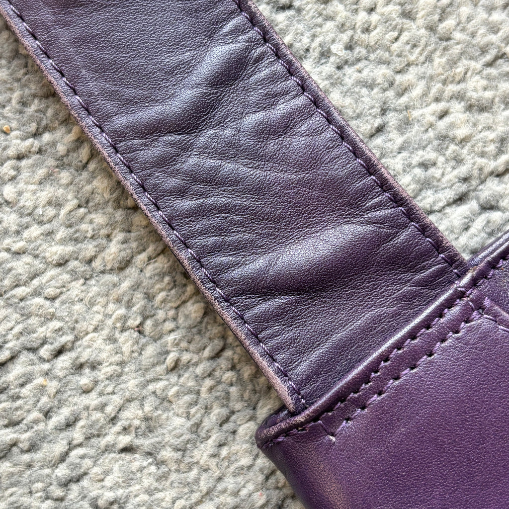 Holly Rose Purple Leather Cross Body Bag