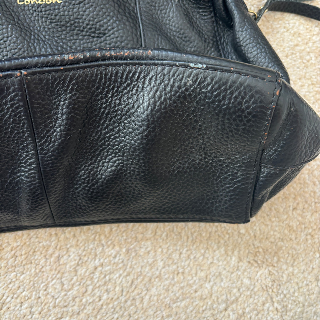 Black Leather Handbag, Shoulder Bag