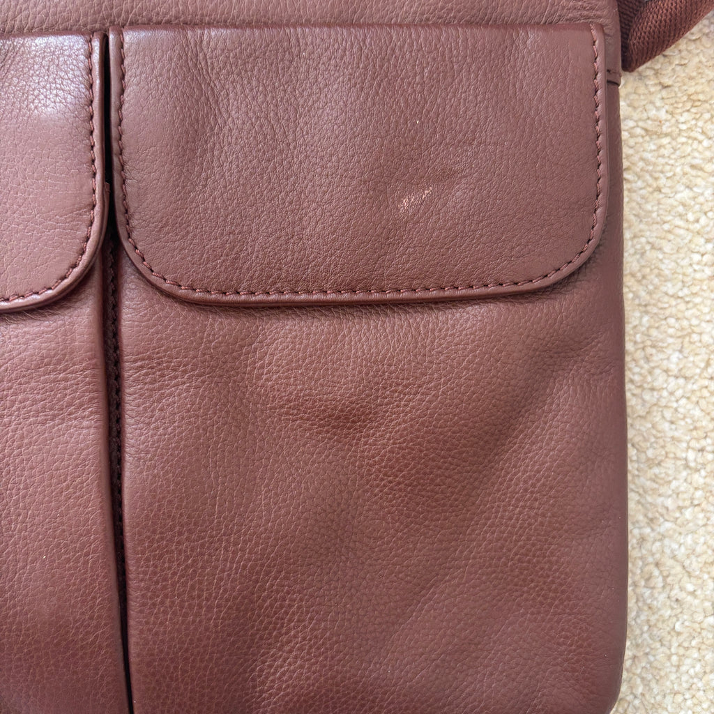 Large Brown Leather Cross Body, Shoulder Bag