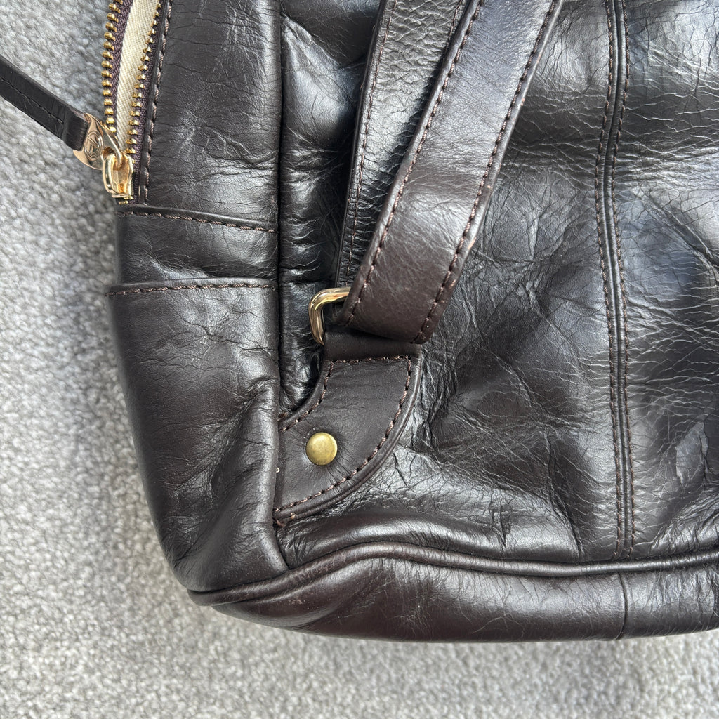 Brown Leather Backpack