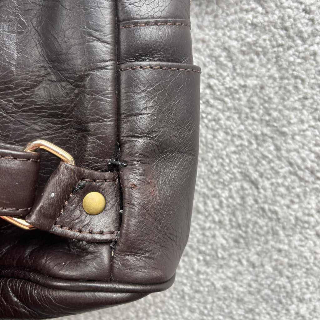 Brown Leather Backpack