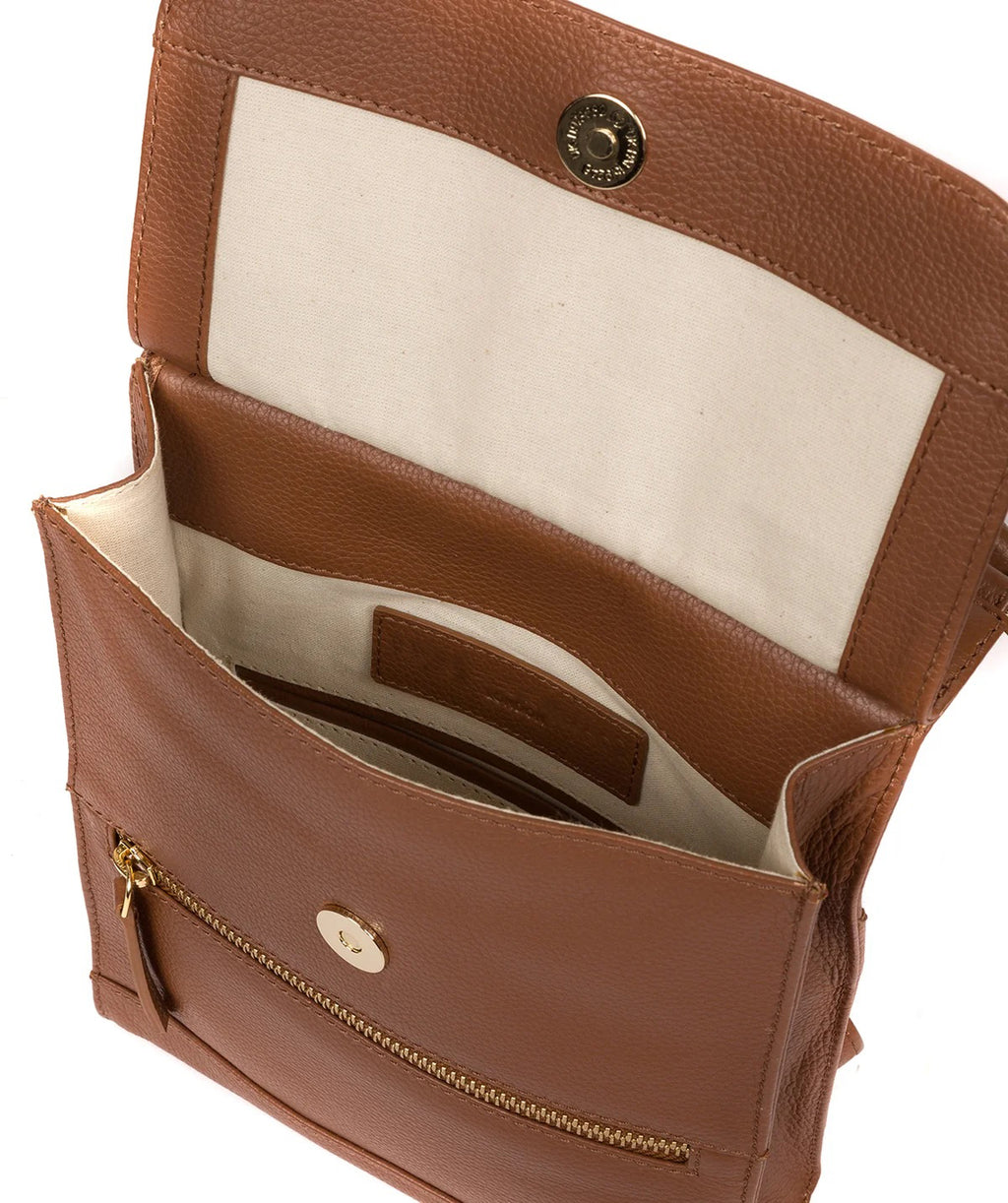 Tan Leather Crossbody Bag
