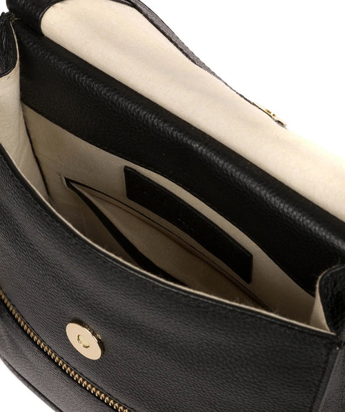 Black Leather Crossbody Bag