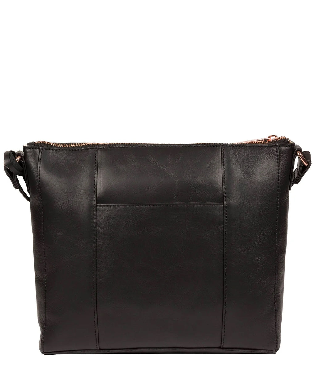 Black Leather Crossbody Bag