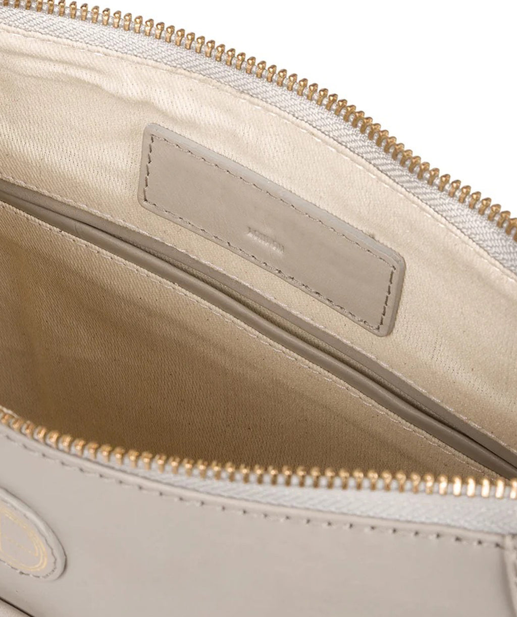 Grey Leather Shoulder & Crossbody Bag