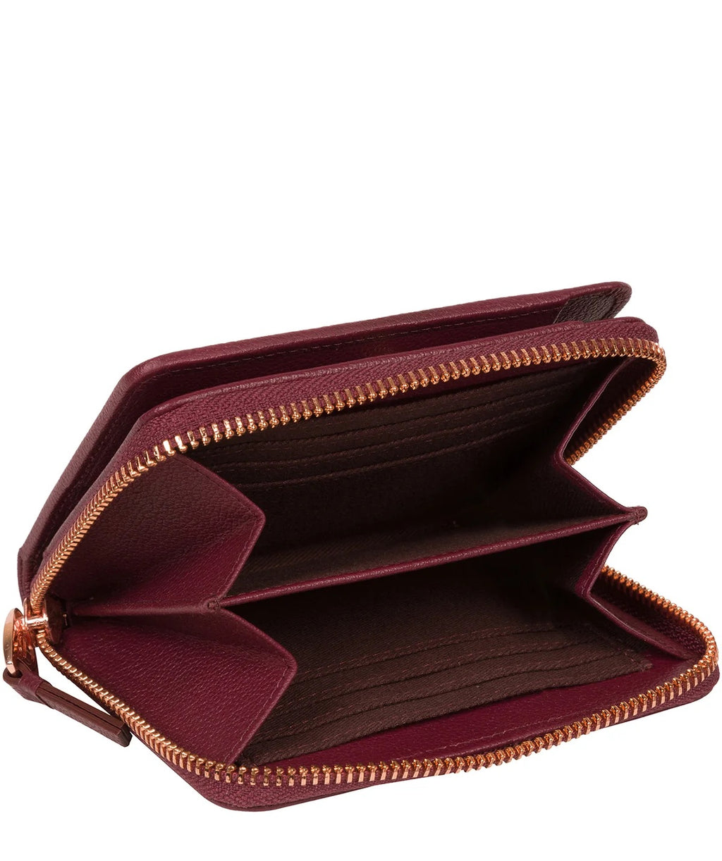 Medium Burgundy Leather Purse