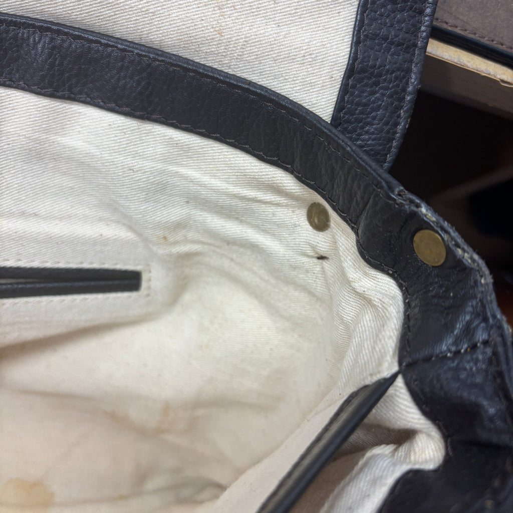 Dark Brown Leather Messenger Bag