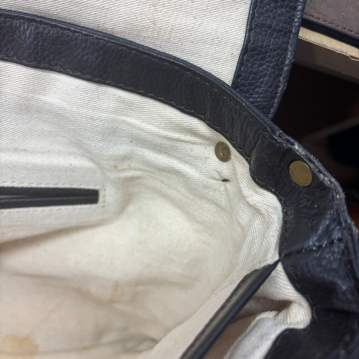 Dark Brown Leather Messenger Bag