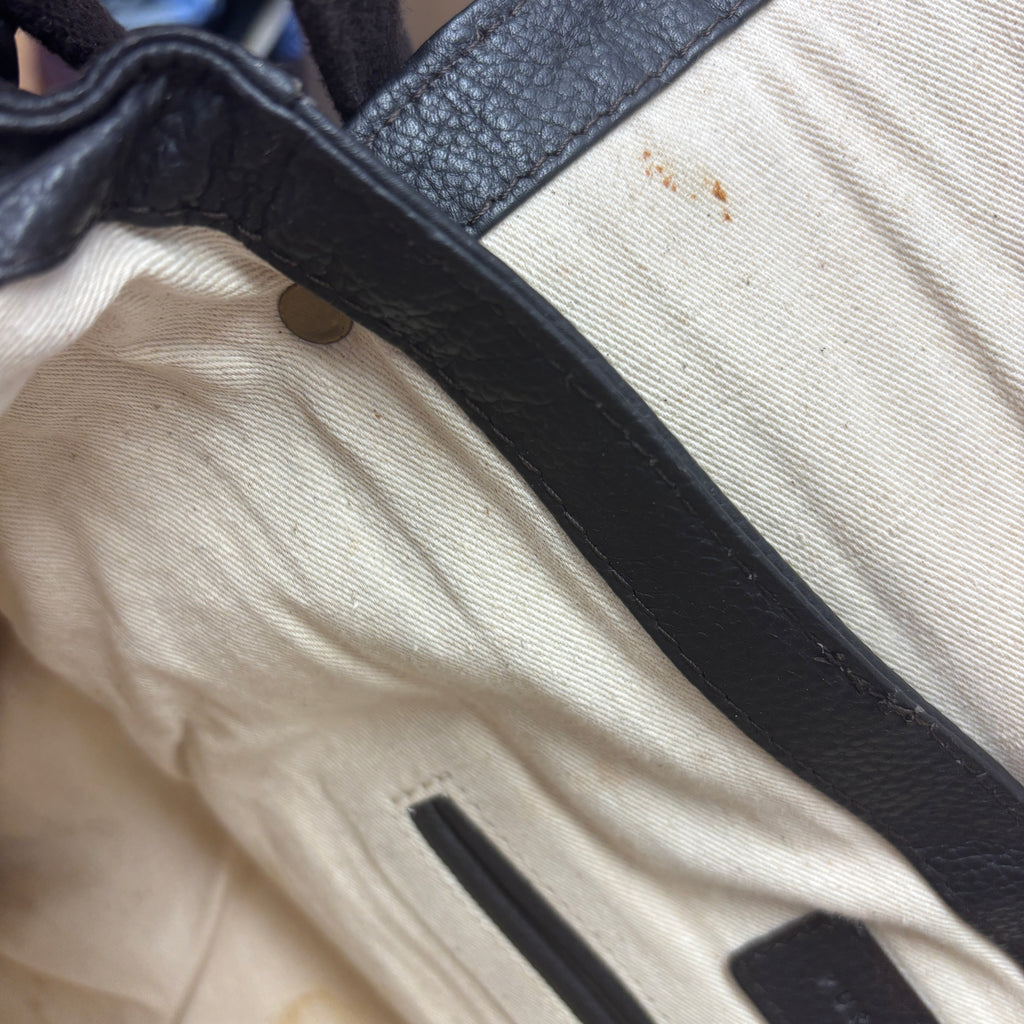 Dark Brown Leather Messenger Bag