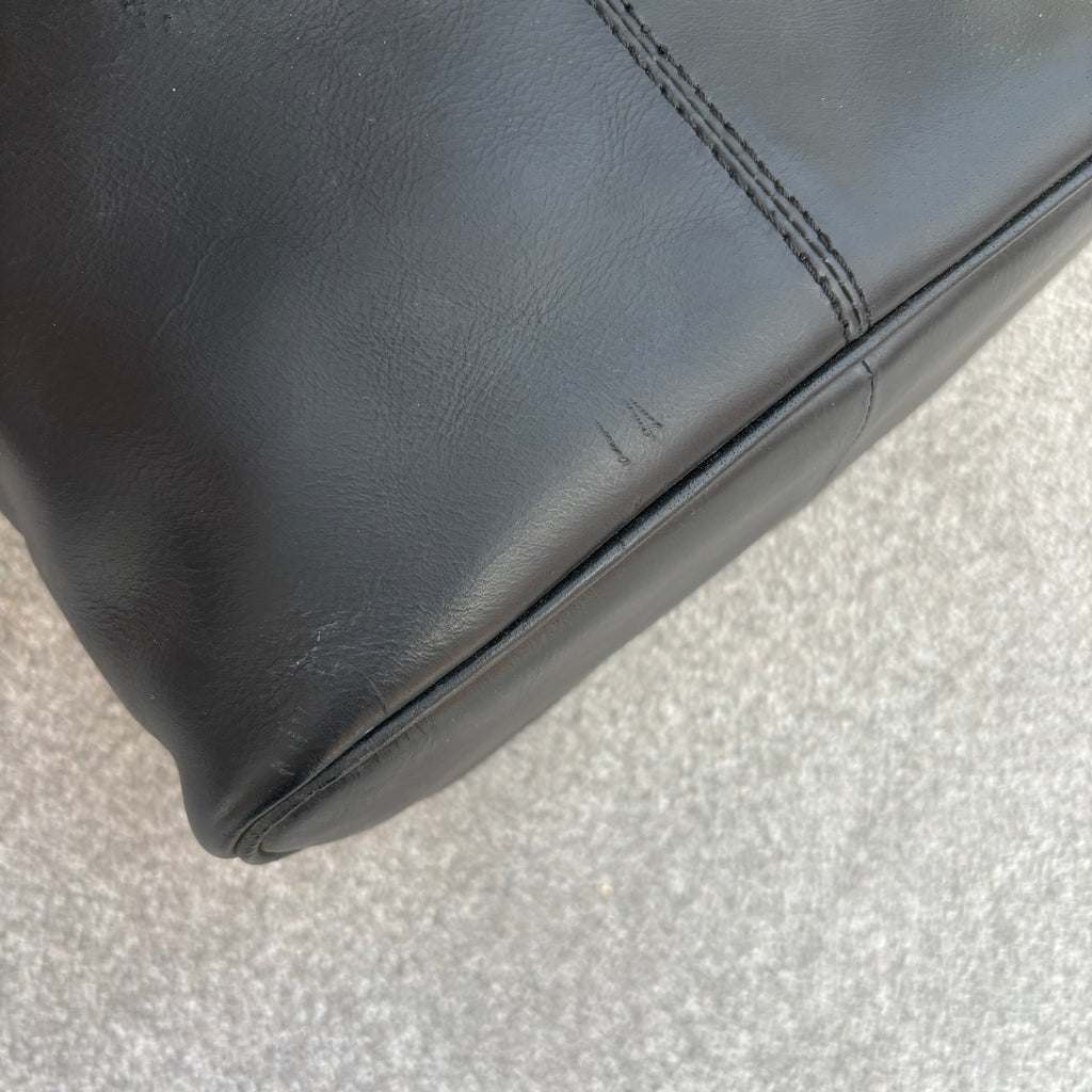 Women's Black Leather Backpack
