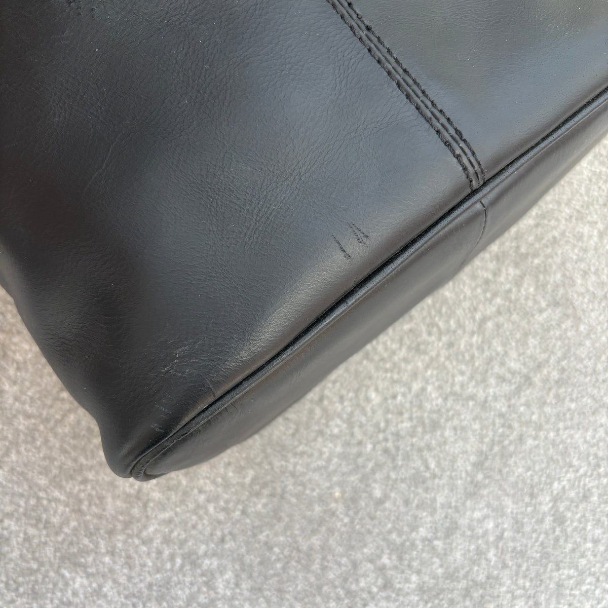 Women's Black Leather Backpack