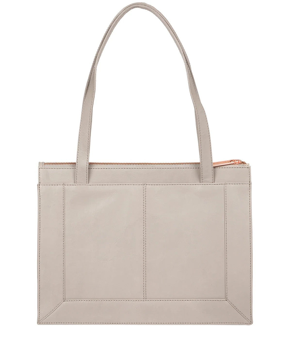 Grey Leather Shoulder Bag