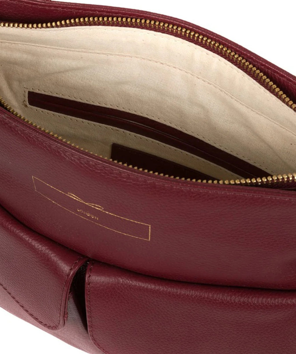 Large Burgundy Leather Crossbody & Shoulder Bag