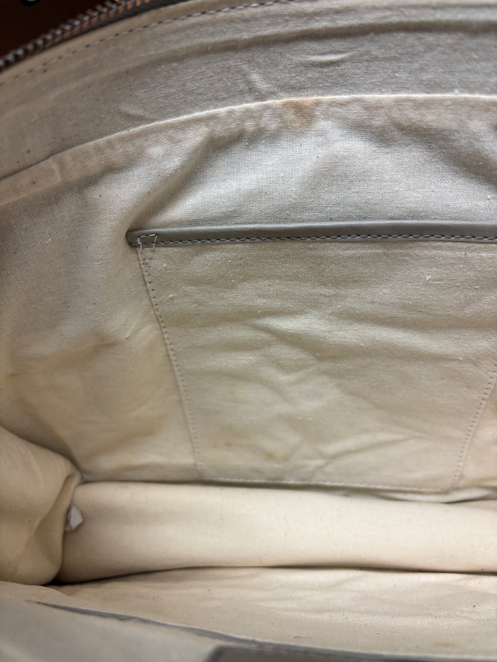 Grey Leather Shoulder Bag