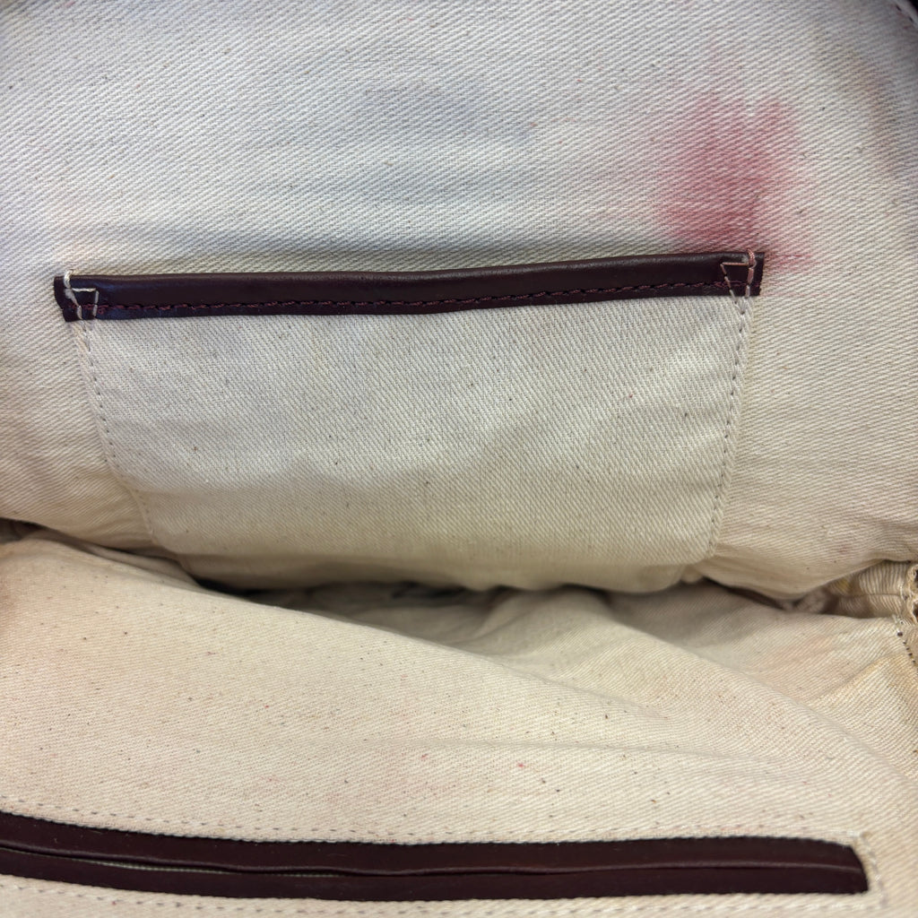 Women's Burgundy Leather Backpack