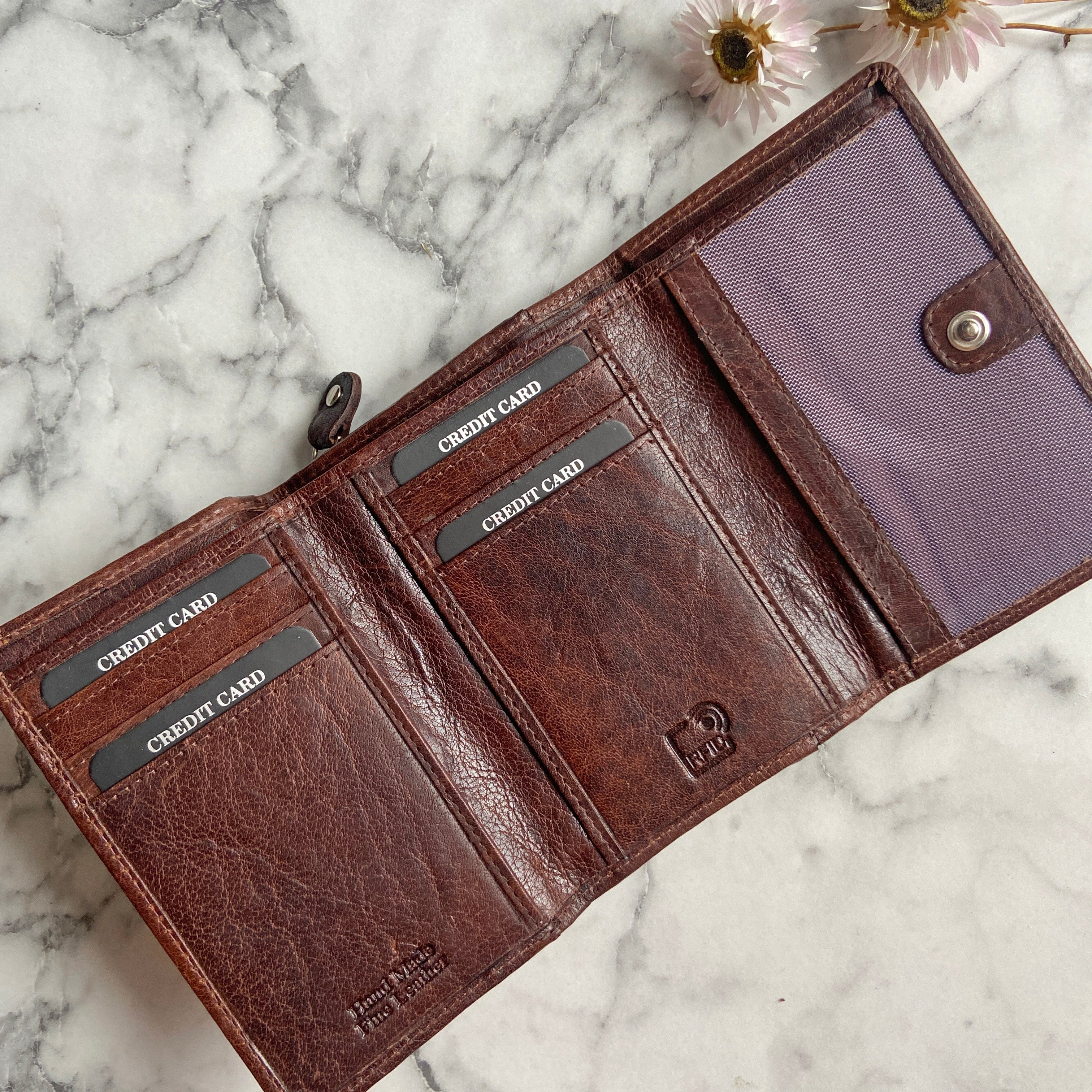 Rowallan Medium Brown Leather Purse - RFID Secure