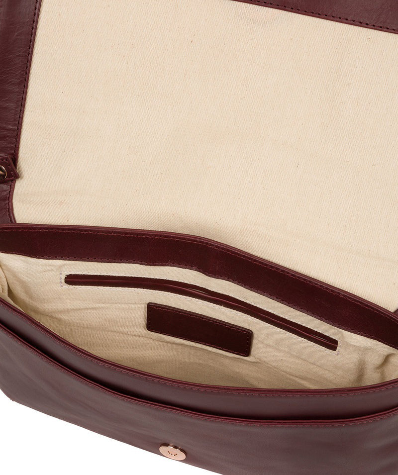 Burgundy Leather Shoulder or Clutch Bag