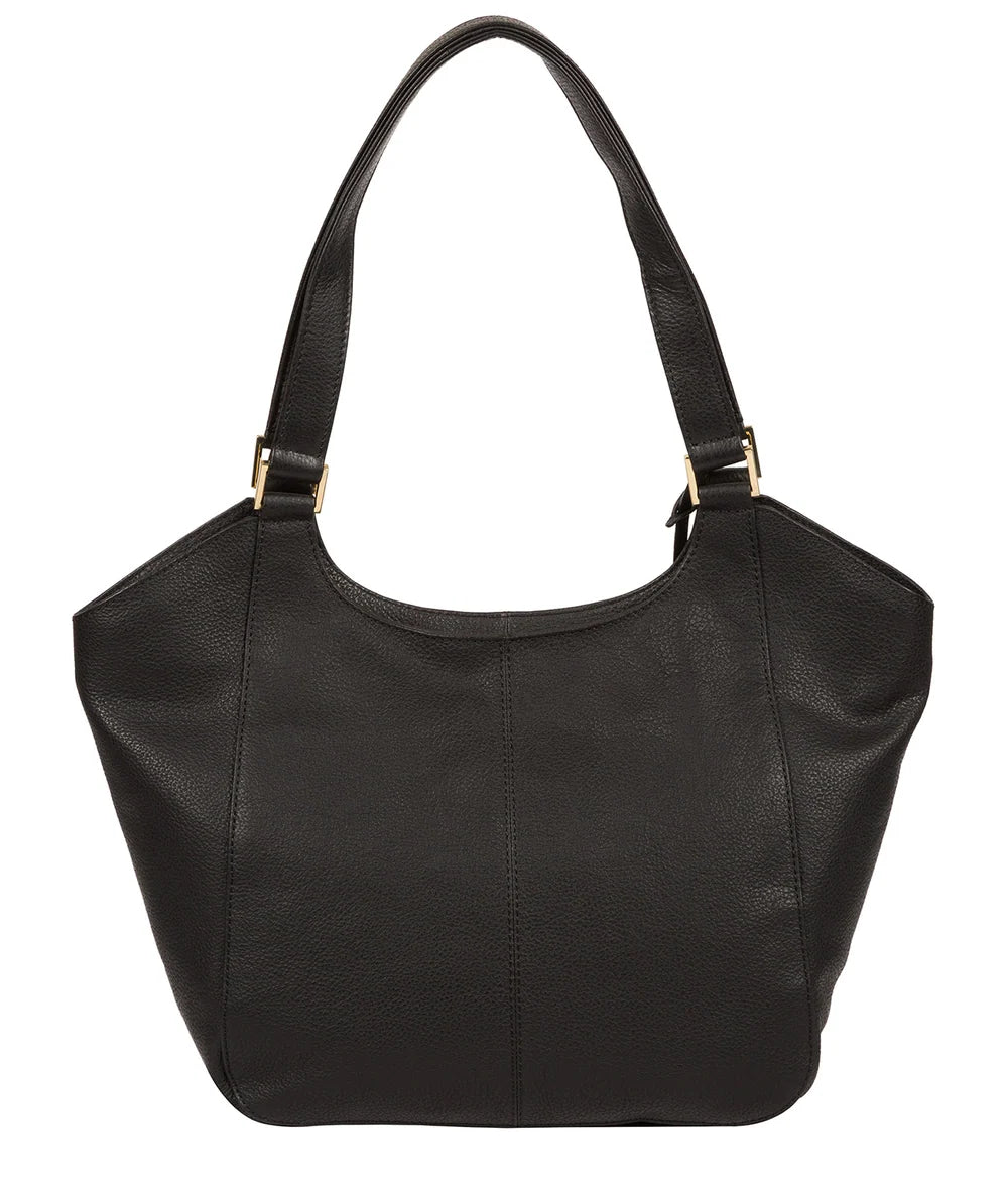 Large Black Leather Shoulder Bag
