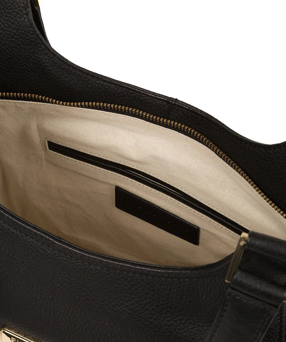 Large Black Leather Shoulder Bag