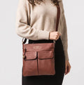 Large Brown Leather Cross Body, Shoulder Bag