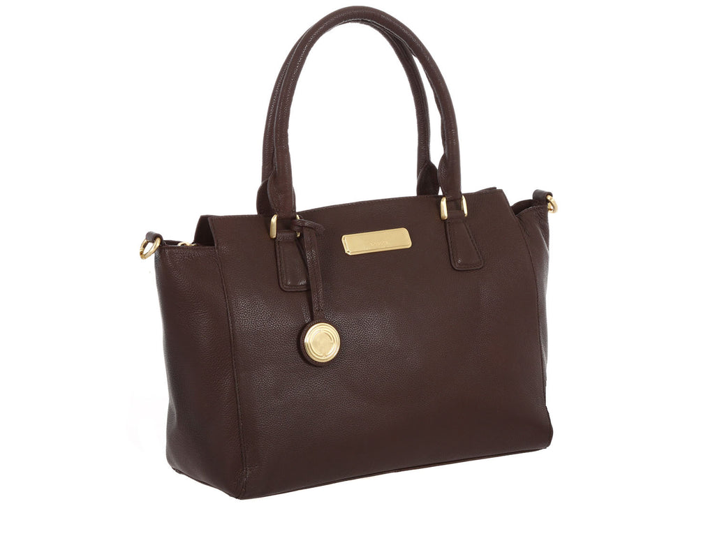 Large Brown Leather Handbag, Shoulder Bag, Tote Bag