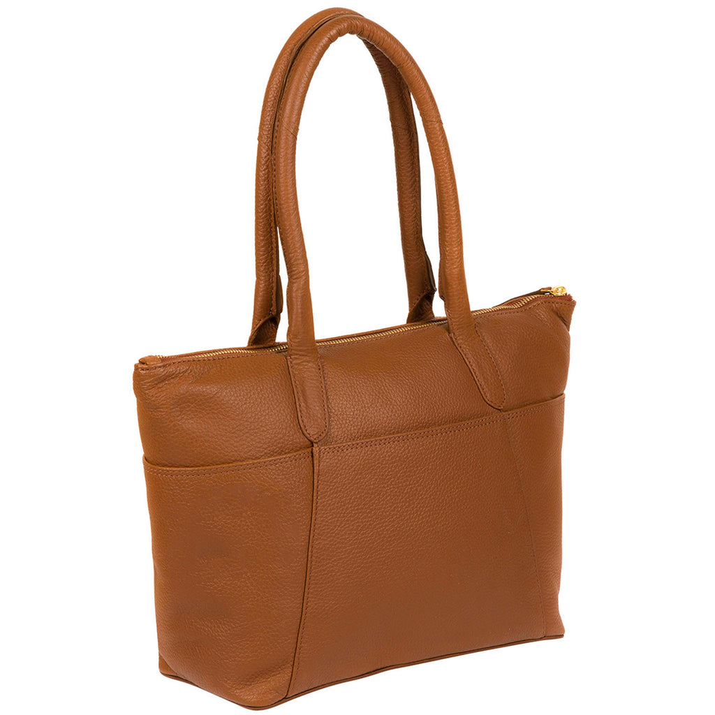 Large Tan Leather Tote Bag
