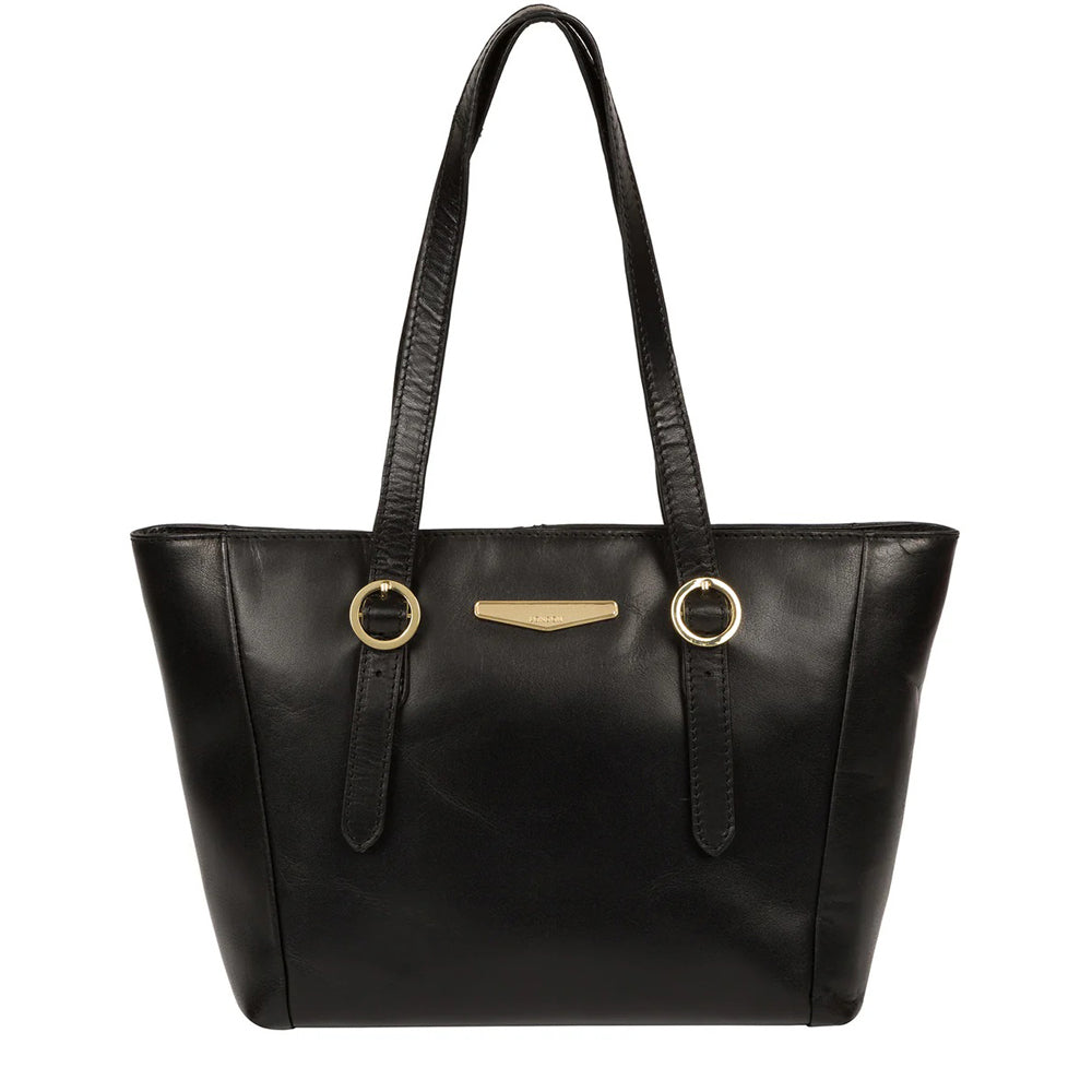 Large Black Leather Shoulder Bag, Leather Tote