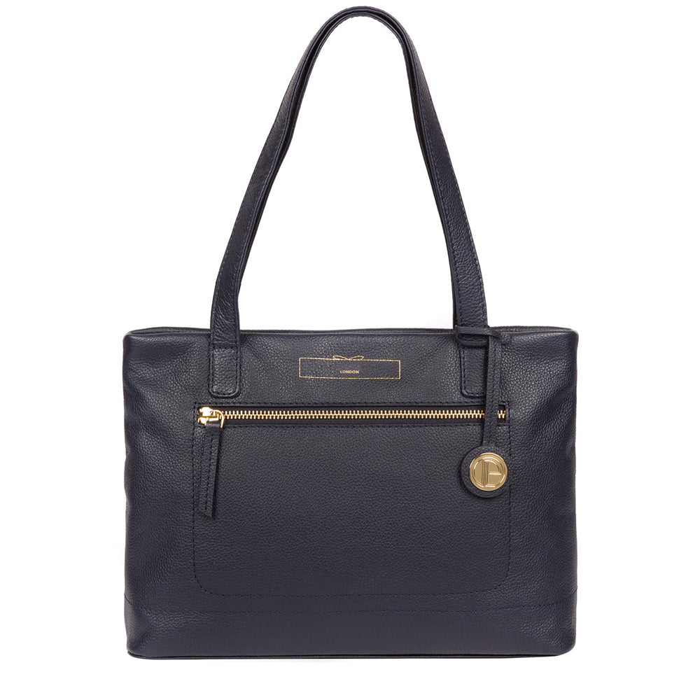 Navy Leather Handbag