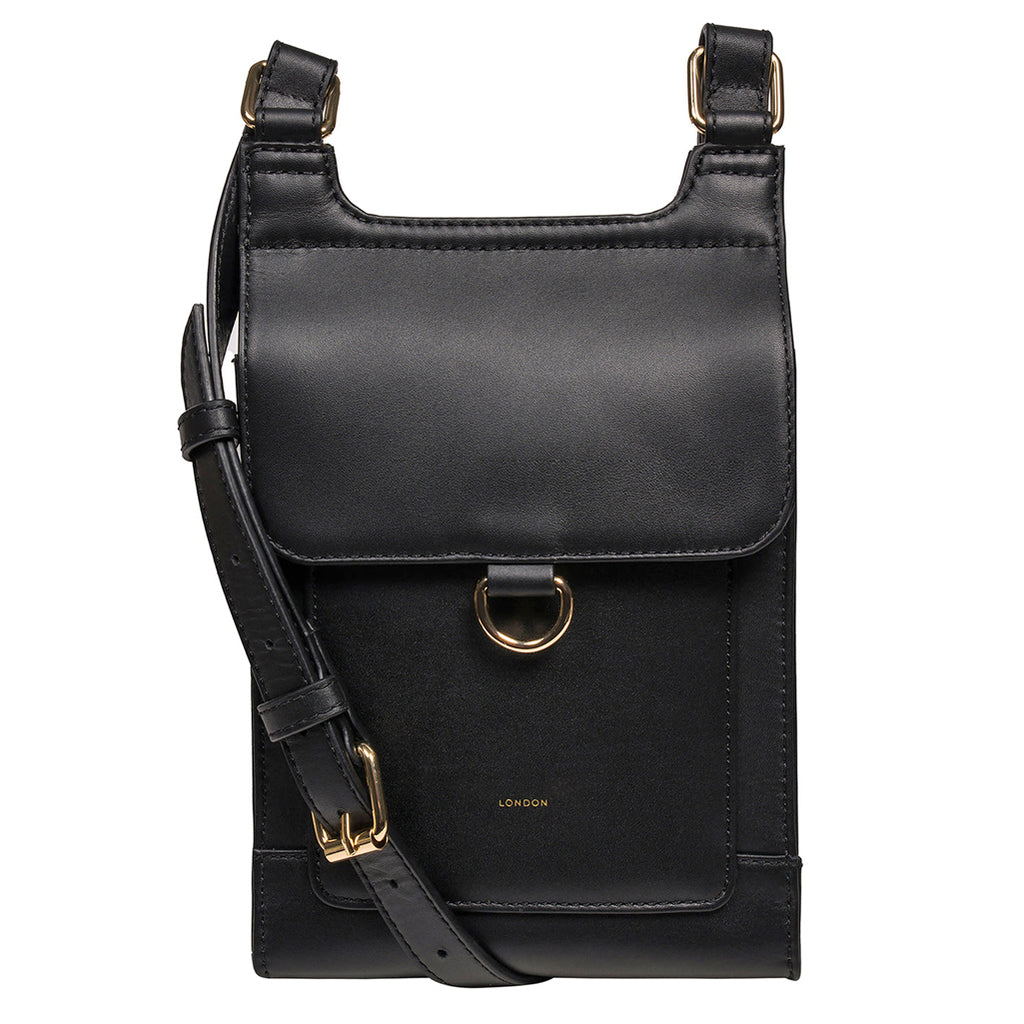 Black Leather Cross Body Bag, Shoulder Bag