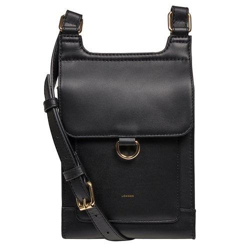 Black Leather Cross Body Bag, Shoulder Bag