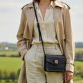Small Black Leather Shoulder Bag, Clutch Bag, Cross Body Bag