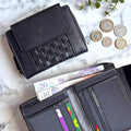 Rowallan Black Leather Purse