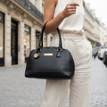 Black Leather Shoulder Bag, Handbag, Leather Tote