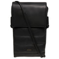 Small Black Leather Shoulder Bag, Cross Body Bag, Phone Bag, Travel Bag
