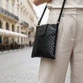 Rowallan Black Leather Cross Body Bag, Shoulder Bag