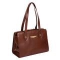 Tan Vegetable-Tanned Leather Handbag