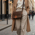 Rowallan Brown Leather Crossbody Handbag, Shoulder Bag