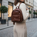Brown Leather Backpack