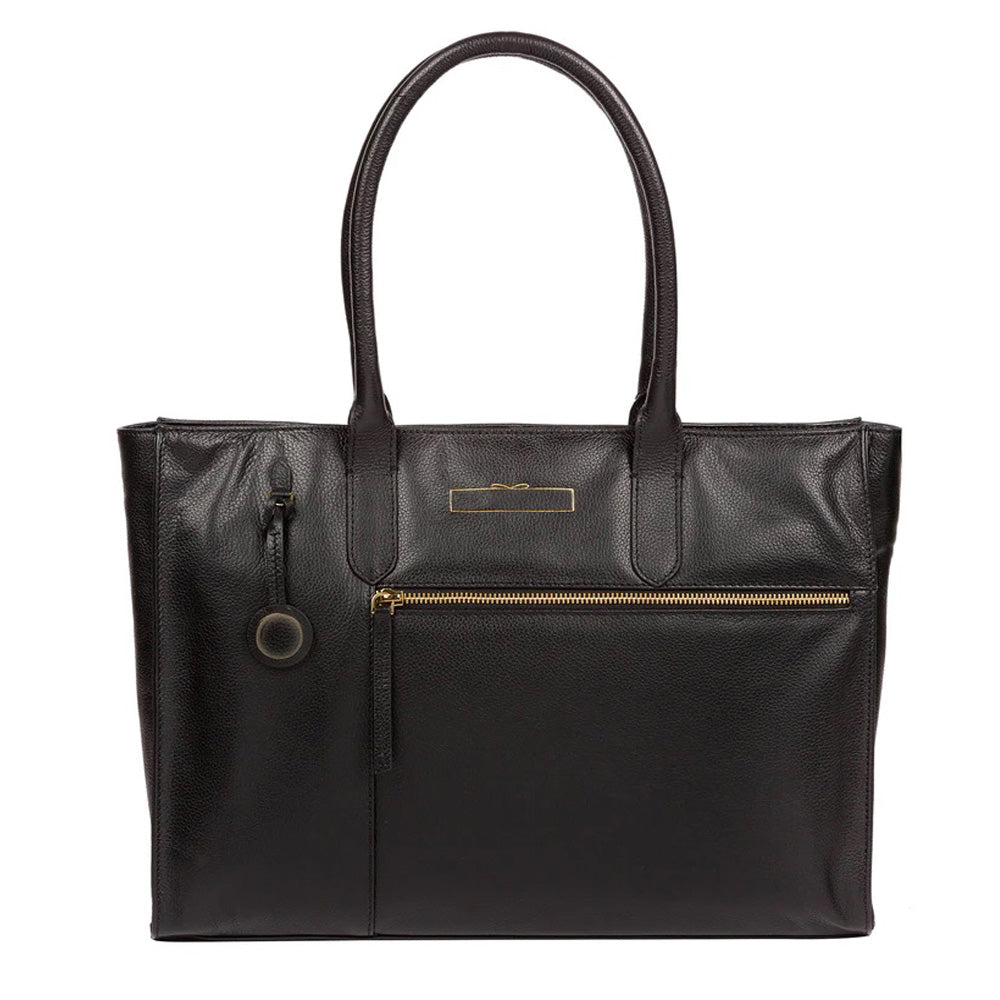 Large Black Leather Shoulder Bag, Handbag, Leather Tote