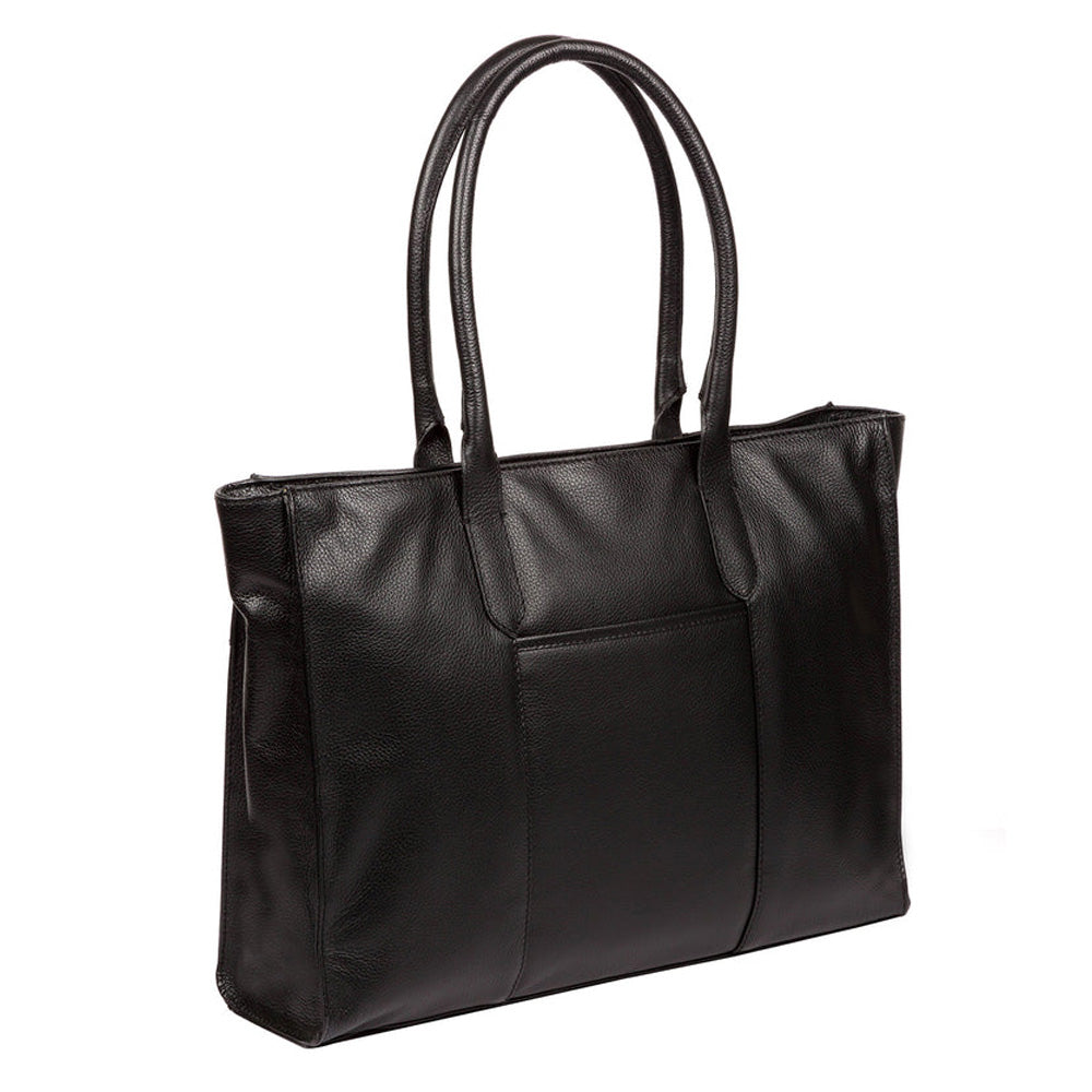 Large Black Leather Shoulder Bag, Handbag, Leather Tote