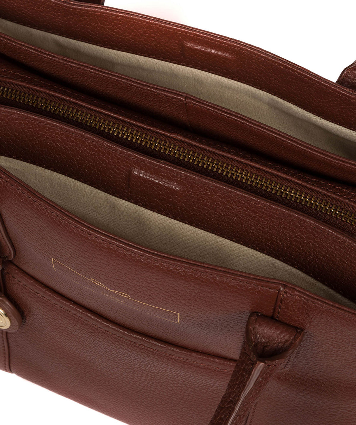 Chestnut Brown Leather Shoulder Bag, Tote Bag