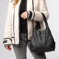 Black Leather Handbag, Shoulder Bag