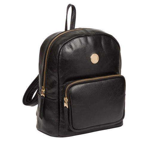 Black Leather Backpack
