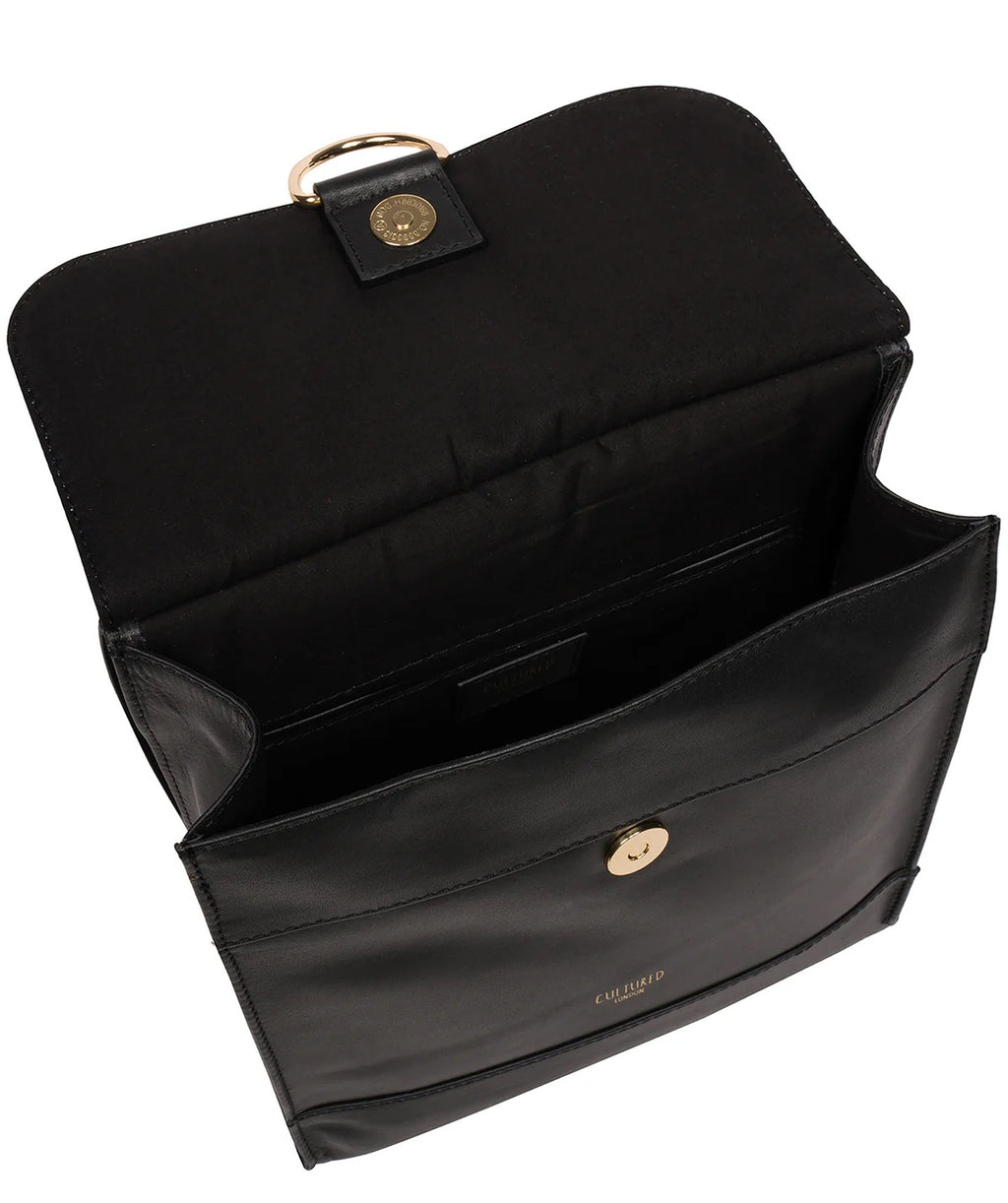 Black Leather Crossbody Bag