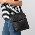 Black Leather Crossbody Bag