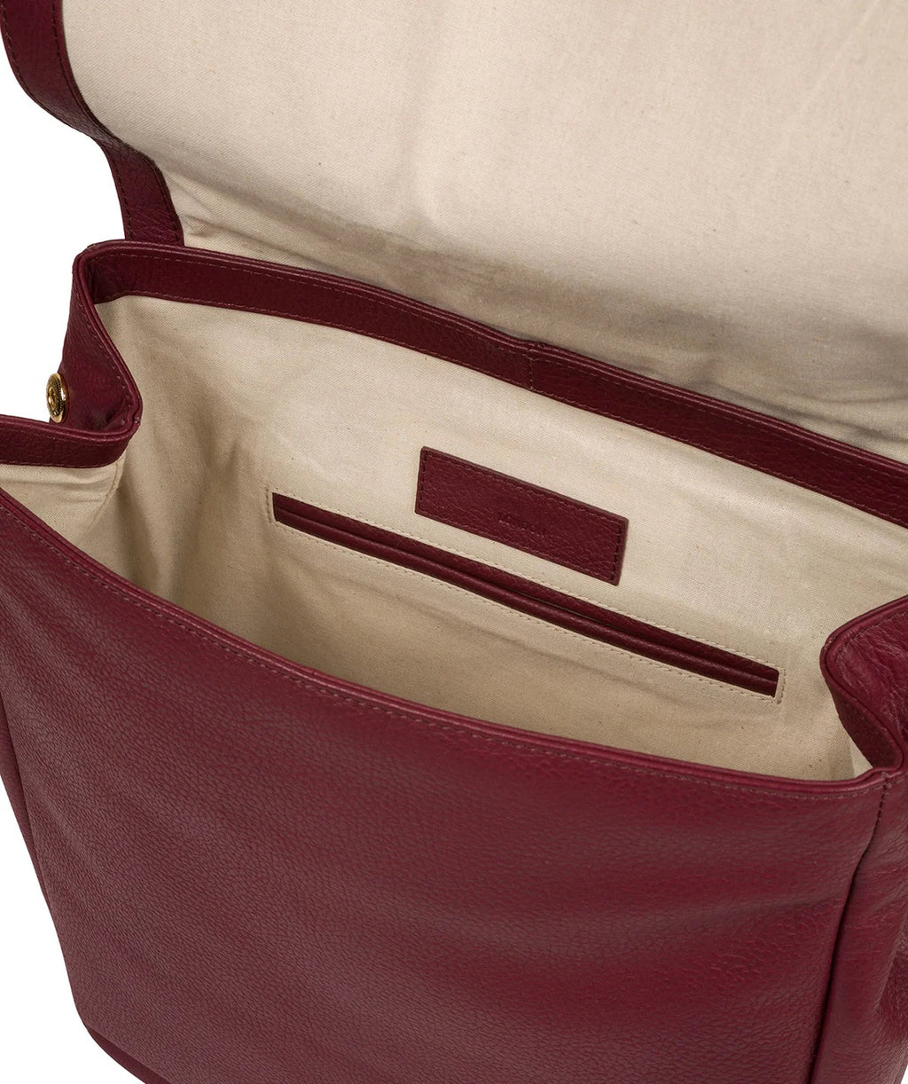 Large Burgundy Leather Backpack